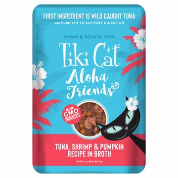 Picture of 12/3 OZ. TIKI CAT ALOHA FRIENDS - TUNA/SHRP/PUMPKIN POUCHES