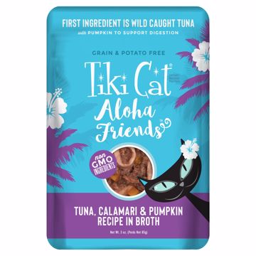 Picture of 12/3 OZ. TIKI CAT ALOHA FRIENDS - TUNA/CALAMARI/PMKN POUCHES