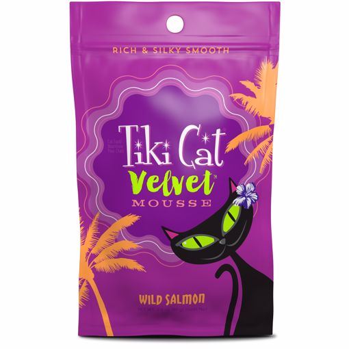 Picture of 12/2.8 OZ. TIKI CAT VELVET MOUSSE - SALMON POUCHES