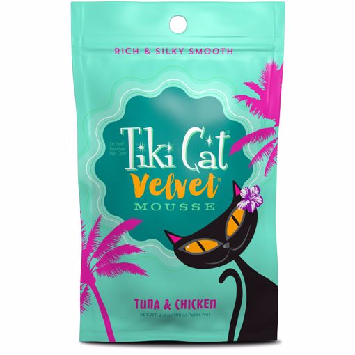 Picture of 12/2.8 OZ. TIKI CAT VELVET MOUSSE - TUNA/CHICKEN POUCHES