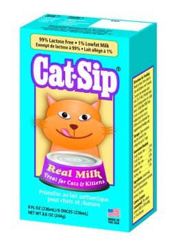 Picture of 8 OZ. CAT-SIP REAL MILK TREAT FOR CATS AND KITTENS