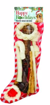 Picture of MED/LG. DOG CHEW ASST - HOLIDAY RAWHIDE STOCKING