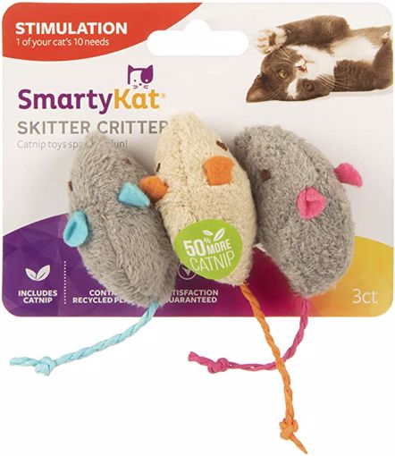 Picture of SMARTYKAT SKITTER CRITTERS CATNIP MICE