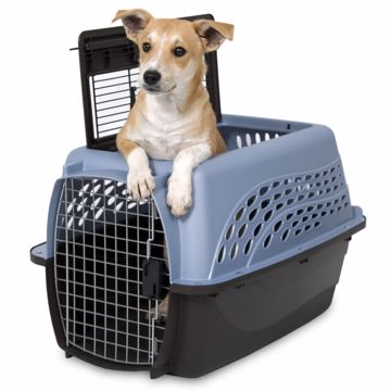 Picture of 24X17X14 - 2 DOOR TOP LOAD KENNEL UP TO 15LB - BLU/COFFEE