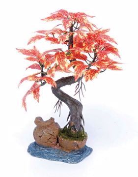 Picture of 8 IN. RESIN BONSAI TREE ON URN W/ SILK PLANT