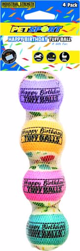 Picture of 1.8 IN. HAPPY BIRTHDAY TUFF BALLS 4PK