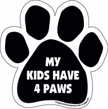 Picture of PAW SHAPED PET MAGNET - MY KIDS HAVE 4 PAWS