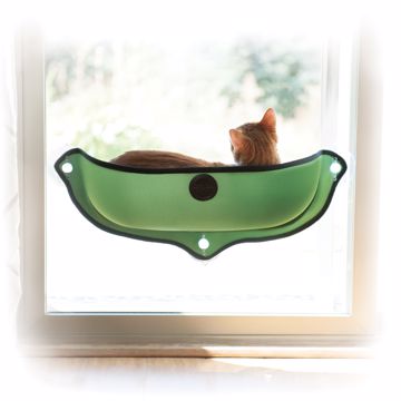 Picture of 27IN X 11IN EZ MOUNT WINDOW SILL KITTY BED - GREEN