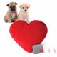 Picture of 8 IN. MOTHERS HEARTBEAT PUPPY HEART PILLOW - RED