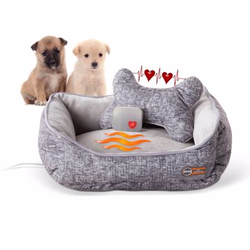 Picture of 13 IN. MOTHERS HEARTBEAT HEATED PUPPY BED W/PILLOW - GRAY