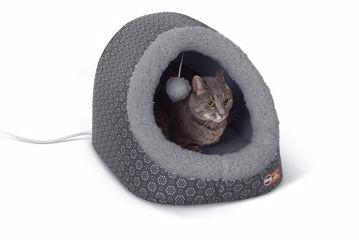 Picture of THERMO PET CAVE GEO FLOWER - GRAY