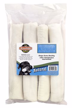 Picture of 4 CT. 9-10 IN. RAWHIDE RETRIVER ROLLS - NATURAL