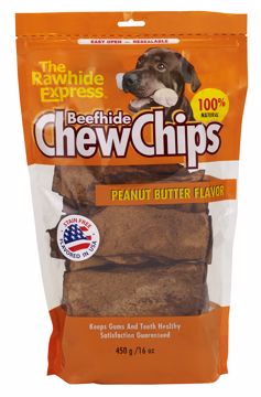 Picture of 16 OZ. BEEFHIDE CHIPS - PEANUT BUTTER