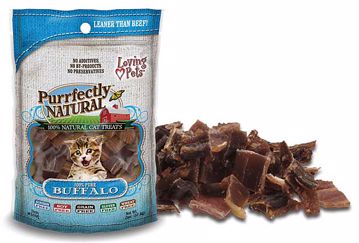 Picture of 2 OZ. PURRFECTLY NATURAL CAT TREAT - BUFFALO MEAT STRIPS