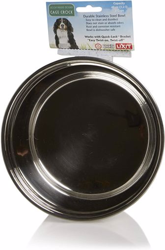 Picture of 40 OZ.  STAINLESS STEEL DOG CROCK - CRATE BOWL