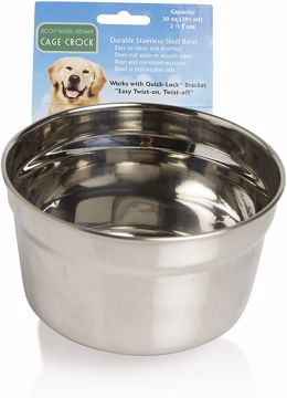 Picture of 20 OZ.  STAINLESS STEEL DOG CROCK - CRATE BOWL