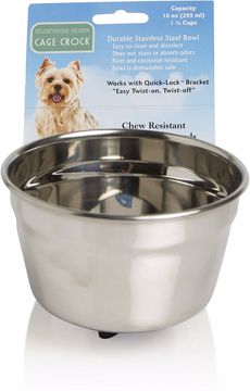 Picture of 10 OZ.  STAINLESS STEEL DOG CROCK - CRATE BOWL