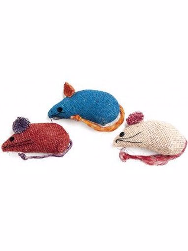 Picture of 3 PK. BURLAP COLORED MICE