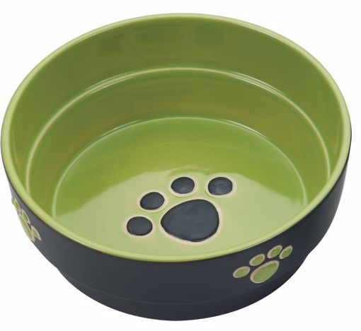 Picture of 24 OZ. CERAMIC FRESCO DOG DISH - GREEN