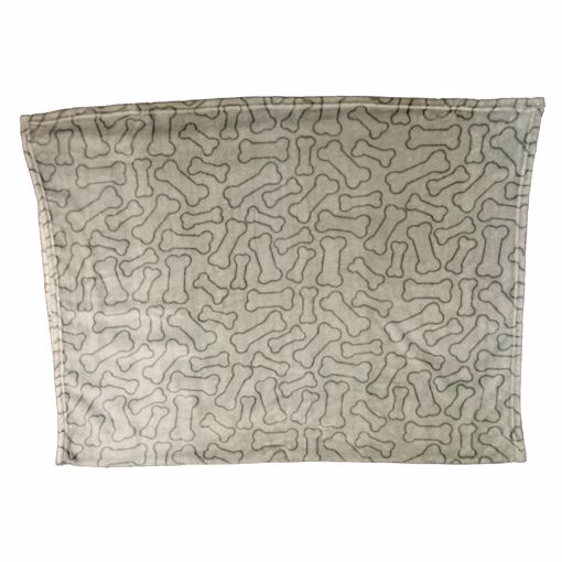 Picture of 30X40 IN. BLANKET WITH BONE DESIGNS - GRAY