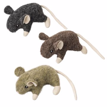 Picture of 3.5 IN. WOOL MOUSE WILLIE W/CATNIP - ASSORTED