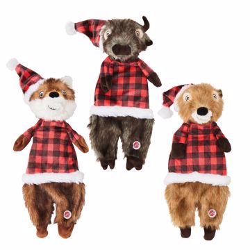Picture of 13.5 IN. HOLIDAY FURZZ PLAID ASST.