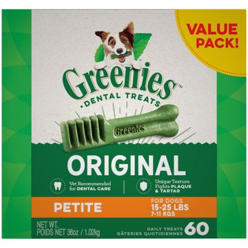 Picture of 36 OZ. PETITE GREENIES DENTAL CHEWS VALUE PACK - 60 CT.