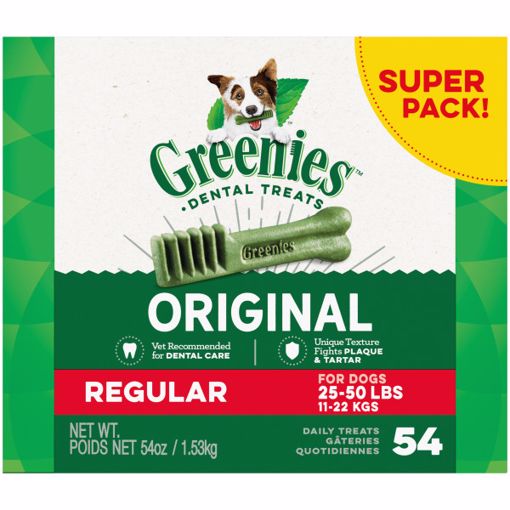 Picture of 54 OZ. REGULAR GREENIES ORIGINAL TREAT - 2/27 OZ. TUB