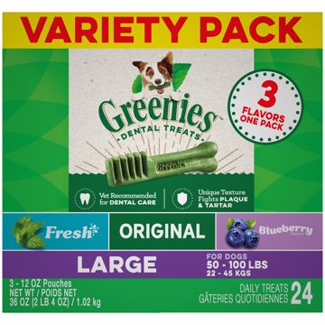 Picture of 36 OZ. LARGE GREENIES 3/12 OZ. VARIETY PACK
