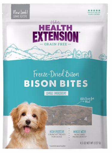 Picture of 4.5 OZ. GRAIN FREE BISON BITES DOG TREATS