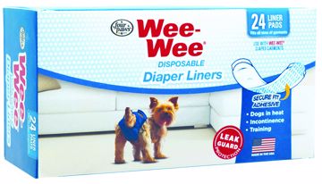 Picture of 24 PK. 2.5X6.25X3.25 IN. WEE-WEE DISPOSABLE DIAPER LINERS
