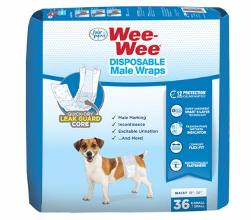 Picture of 36 PK. XS/SM. WEE-WEE DISPOSABLE MALE DOG WRAPS