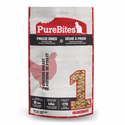 Picture of 2.3 OZ. PUREBITES FREEZE DRIED CAT TREATS - CHICKEN BREAST