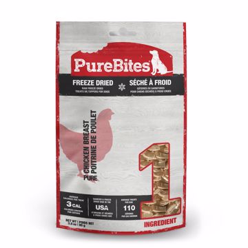 Picture of 3 OZ. PUREBITES FREEZE DRIED DOG TREATS - CHICKEN BREAST