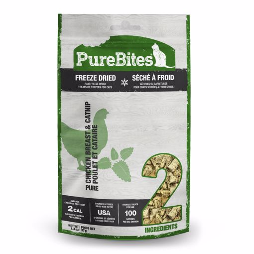 Picture of 1.3 OZ. PUREBITES FREEZE DRIED CAT TREATS - CHICKEN & CATNIP