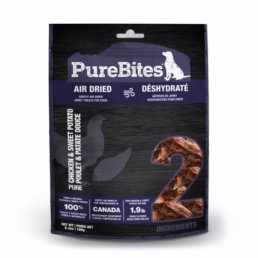 Picture of 6.3 OZ. PUREBITES JERKY DOG TREATS - CKN & SWT POT.