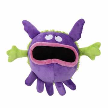 Picture of LG. PURPLE GERM - SOFT PLUSH DOG TOY W/ODOR-ELIMINATING OILS