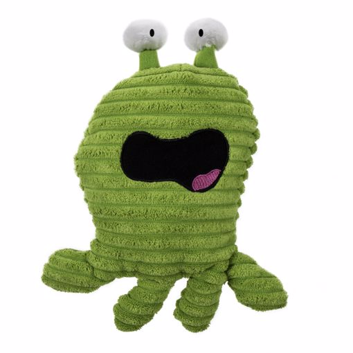 Picture of SM. GREEN GERM - SOFT PLUSH DOG TOY W/ODOR-ELIMINATING OILS