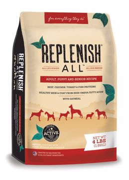 Picture of 4 LB. REPLENISH ALL LIFE STAGES MULTI PROTEIN DRY DOG FOOD