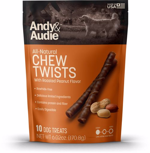 Picture of 10 CT. RAWHIDE ALTERNATIVE CHEW - PEANUT BUTTER - TWIST