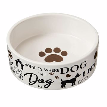 Picture of 5 IN. I LOVE DOGS DOG DISH