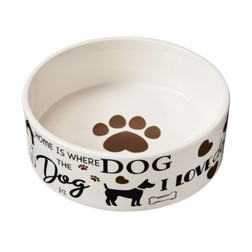 Picture of 7 IN. I LOVE DOGS DOG DISH