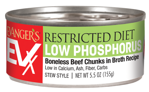 Picture of 24/5.5 OZ. EVX RESTRICTED DIET LOW PHOSPHORUS - BEEF - CAT