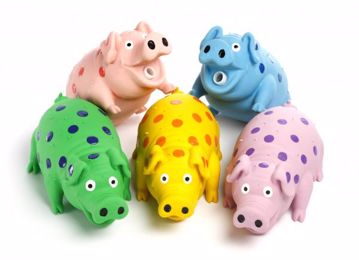 Picture of 9 IN. GLOBLETS - GRUNTING ASSORTED COLORED PIGS