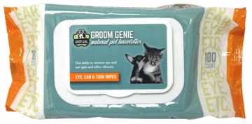 Picture of 100 PK. GROOM GENIE SENSITIVE WIPES SOFT PACK WITH LID
