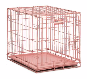 Picture of 24X18X19 IN. SINGLE DOOR ICRATE DOG CRATE - PINK