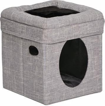 Picture of CURIOUS CAT CUBE - SILVER MESH