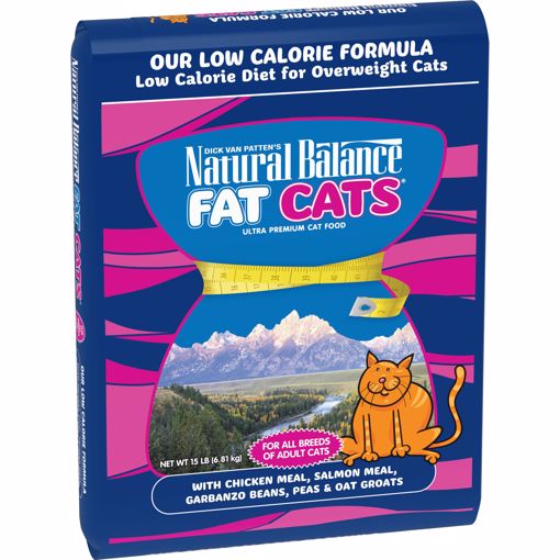 Picture of 15 LB. FAT CATS CHICKEN/SALMON LOW CALORIE DRY CAT FOOD