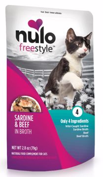Picture of 24/2.8 OZ. FREESTYLE CAT POUCH - SARDINE/BEEF IN BROTH