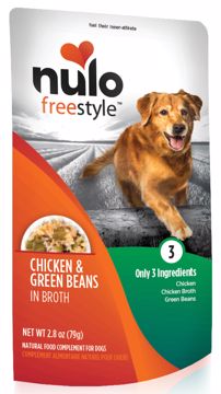Picture of 24/2.8 OZ. FREESTYLE DOG POUCH - CHICKEN  G.BEAN IN BROTH